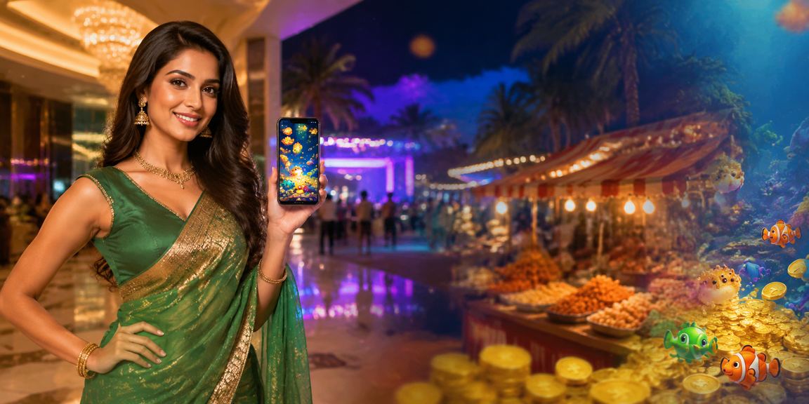 Live casino fishing game session in Goa with competitive players